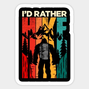 Bigfoot Hiking Lover Sticker